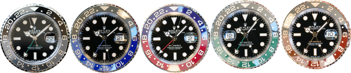 All dial colors of Current Rolex GMT models