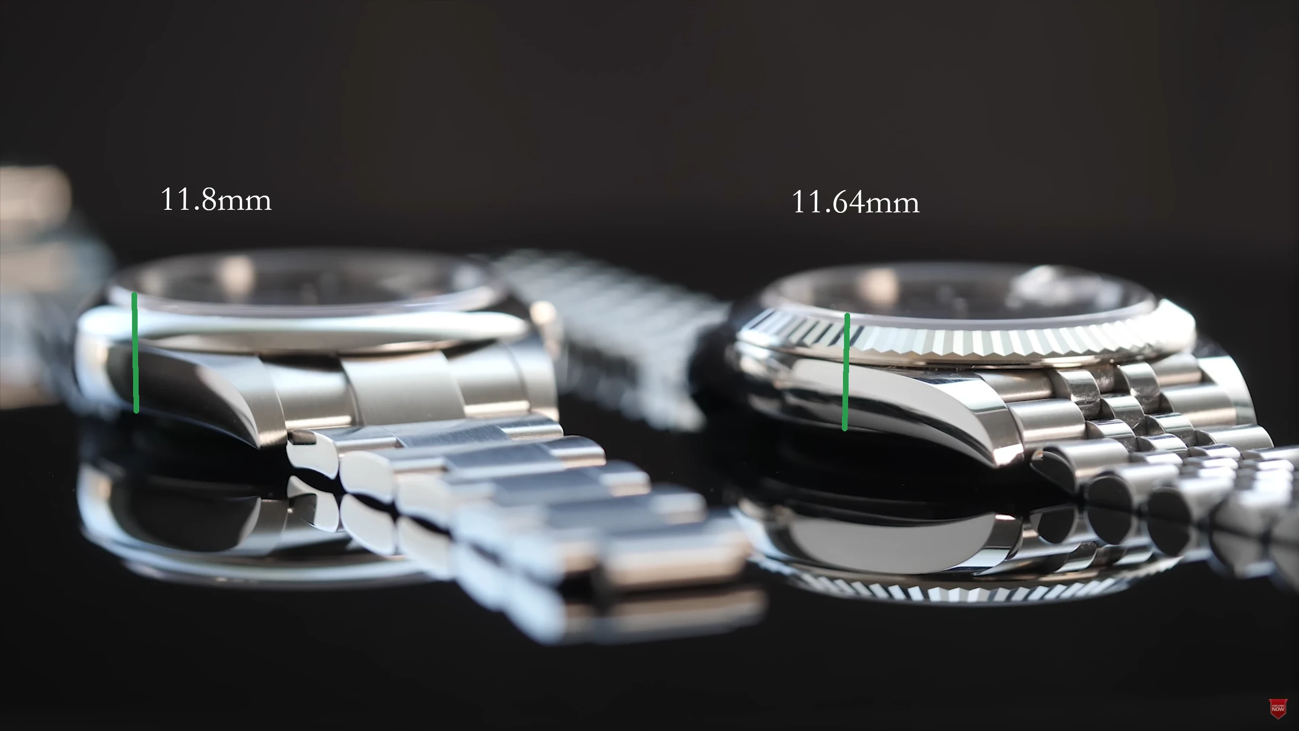 Rolex DJ41 vs Rolex OP41 case thickness difference