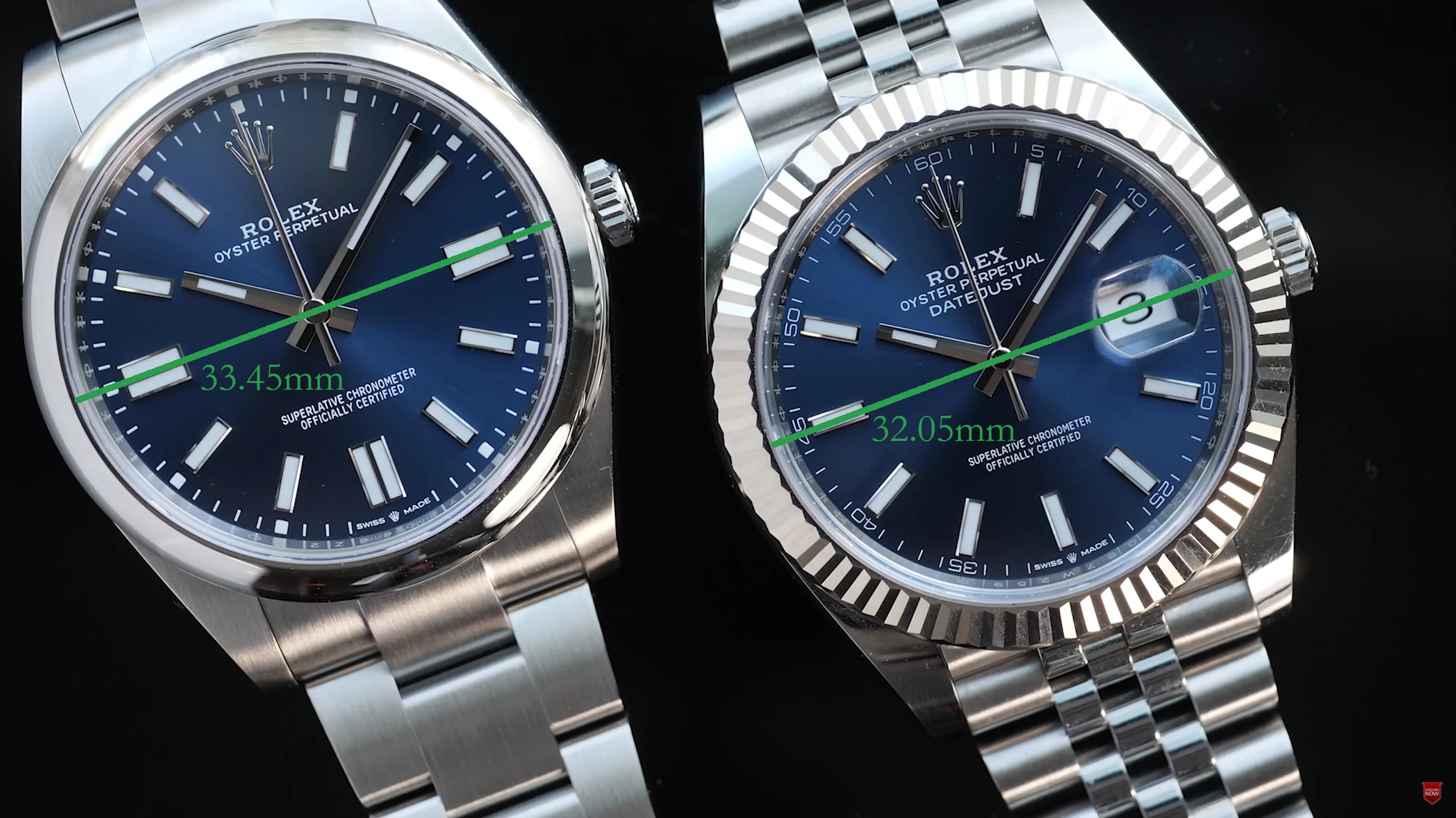 Rolex Datejust 41 vs Rolex Oyster Perpetual 41 crystal size difference