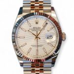 Rolex Datejust 36 silver fluted motif dial