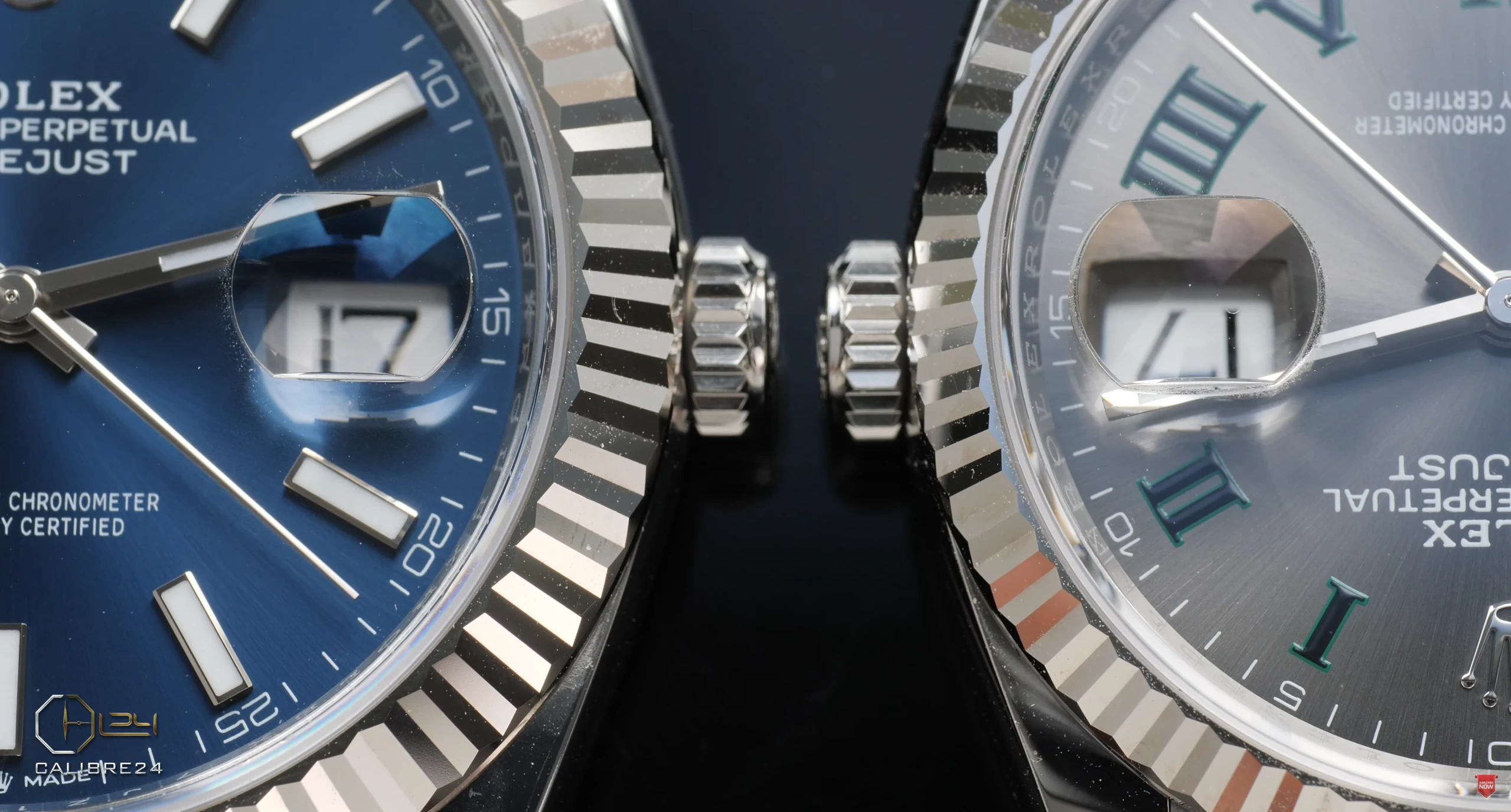 Rolex DJ41 vs DJ36 crown comparison