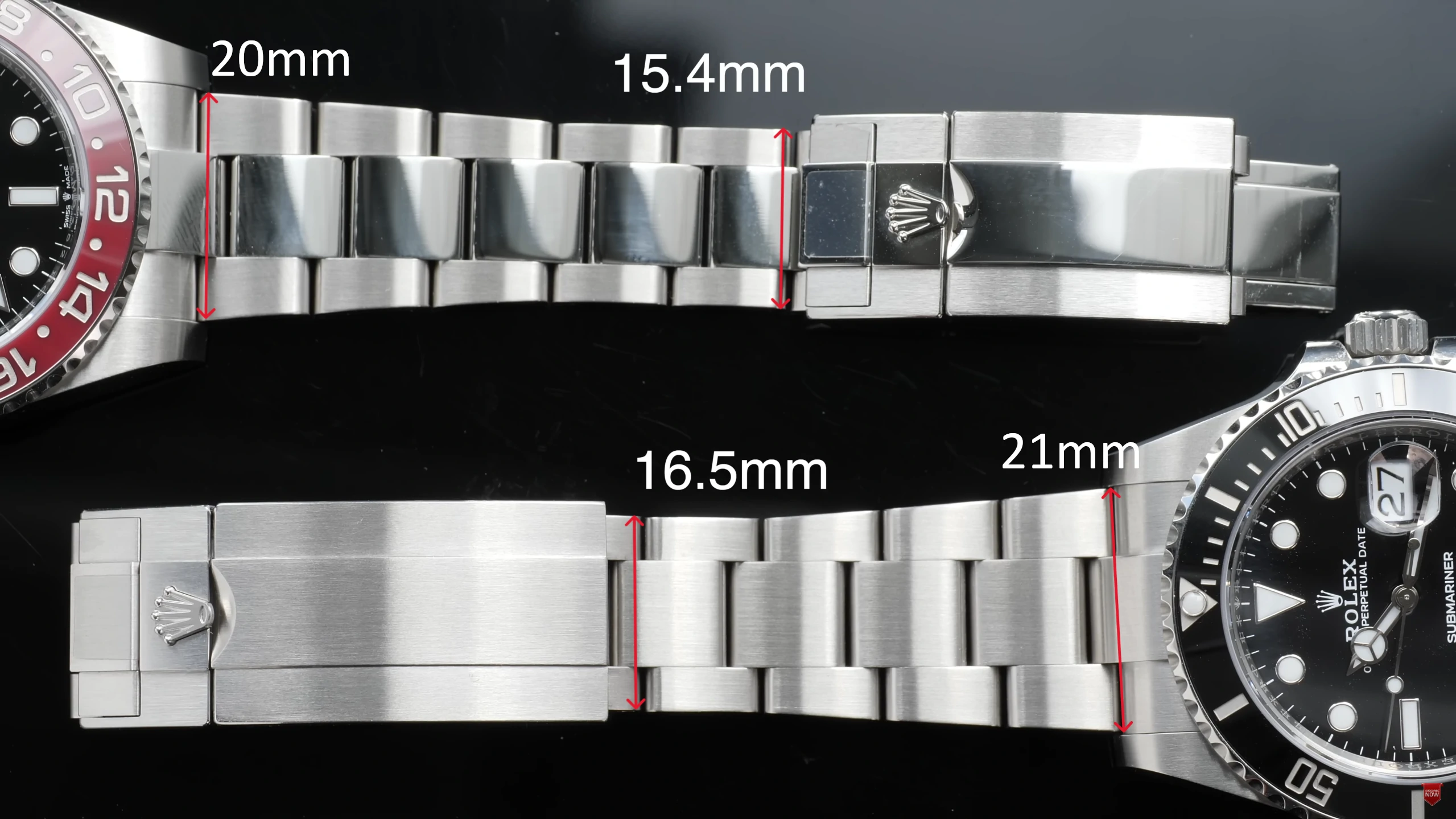 Rolex Submariner vs Rolex GMT Master II bracelet difference