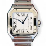 Cartier Santos White Opaline dial