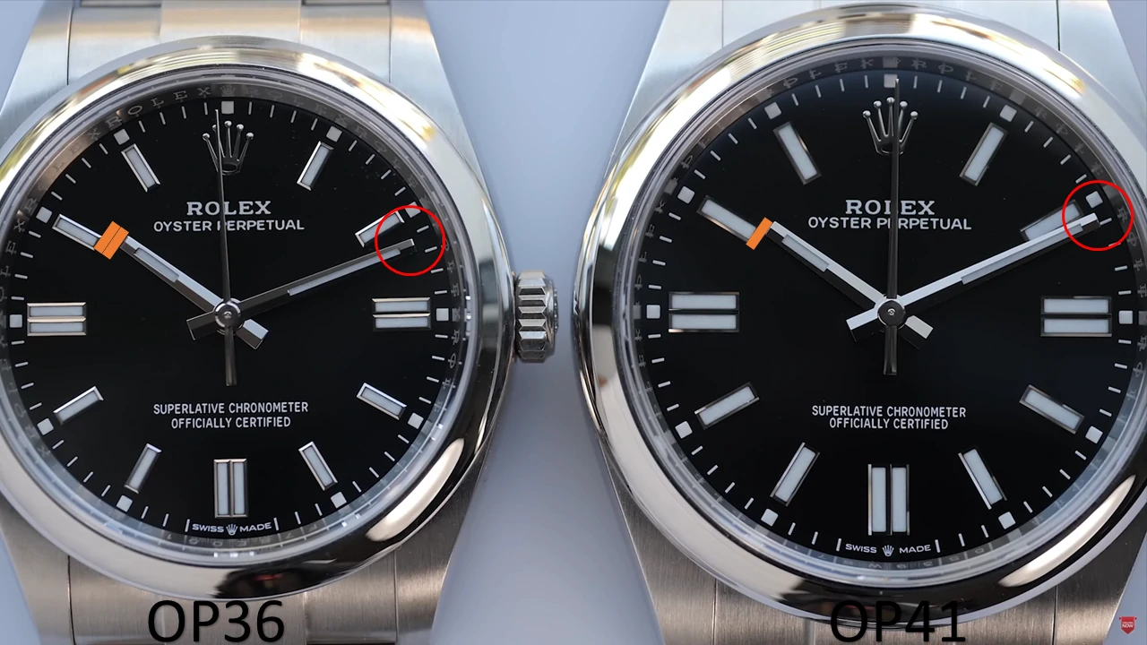 OP36 vs OP41 Dial Hands